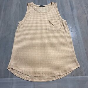 Women's Tan Sleeveless Top